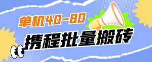 外面收费698的携程撸包秒到项目,单机40-80可批量-润泽资源库
