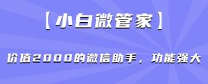 【小白微管家】价值2000的微信助手，功能强大-润泽资源库