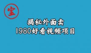 宝哥揭秘外面卖1980好看视频项目，投入时间少，操作难度低-润泽资源库