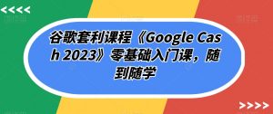 谷歌套利课程《Google Cash 2023》零基础入门课,随到随学-润泽资源库