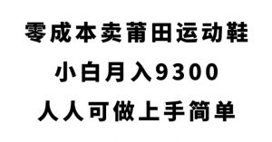 零成本卖莆田运动鞋，小白月入9300，人人可做上手简单【揭秘】-润泽资源库