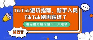 TikTok避坑指南,新手入局TikTok别再踩坑了-润泽资源库