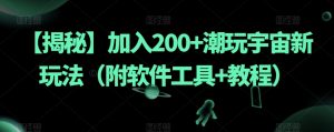 【揭秘】加入200+潮玩宇宙新玩法（附软件工具+教程）-润泽资源库