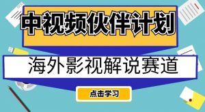 中视频伙伴计划海外影视解说赛道，AI一键自动翻译配音轻松日入200+【揭秘】-润泽资源库