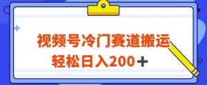 视频号最新冷门赛道搬运玩法，轻松日入200+【揭秘】-润泽资源库