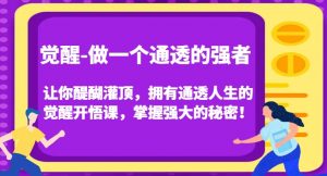 觉醒-做一个通透的强者，让你醍醐灌顶，拥有通透人生的觉醒开悟课，掌握强大的秘密！-润泽资源库