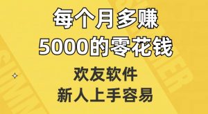 欢友软件,新人上手容易,每个月多赚5000的零花钱【揭秘】-润泽资源库