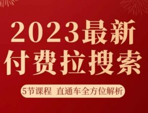 淘系2023最新付费拉搜索实操打法，​5节课程直通车全方位解析-润泽资源库