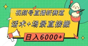 视频号直播新赛道，话术+场景直接搬，日入6000+【揭秘】-润泽资源库