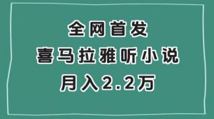 全网首发，喜马拉雅挂机听小说月入2万＋【揭秘】-润泽资源库