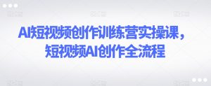 AI短视频创作训练营实操课，短视频AI创作全流程-润泽资源库