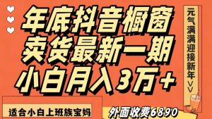 外面收费6890元年底抖音橱窗卖货最新一期,小白月入3万,适合小白上班族宝妈【揭秘】-润泽资源库