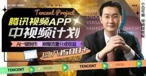冷门项目，腾讯视频中视频计划，AI一键制作，刷爆流量分成，日收益2000+【揭秘】-润泽资源库