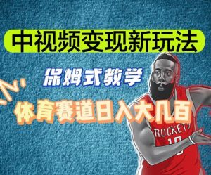 中视频变现新玩法,体育赛道日入大几百【揭秘】-润泽资源库