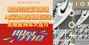 被动引流蓝海赛道，AJ运动用品私域玩法，无限复购年入百万【揭秘】-润泽资源库