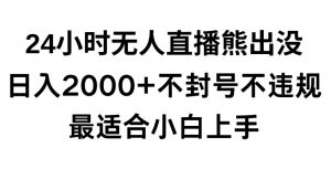 快手24小时无人直播熊出没，不封直播间，不违规，日入2000+，最适合小白上手，保姆式教学【揭秘】-润泽资源库