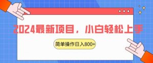 2024最新项目,红娘项目,简单操作轻松日入800+【揭秘】-润泽资源库