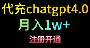 代充chatgpt4，日入500+，精准引流，暴力变现【揭秘】-润泽资源库