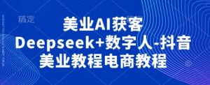 美业AI获客Deepseek+数字人-抖音美业教程电商教程-润泽资源库