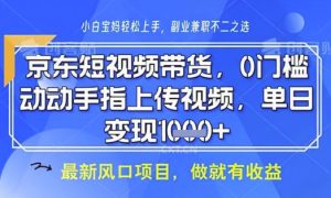 京东短视频代运营，不需要拍剪视频，不需要直播，全程喂饭，小白轻松上手，稳定月入8k【揭秘】-润泽资源库
