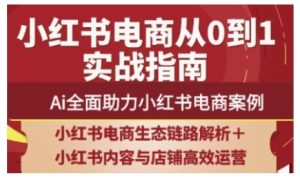 2025小红书电商全链路运营，Ai全面助力小红书电商案例-润泽资源库