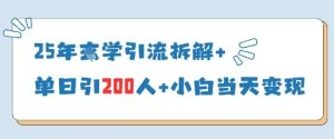 25年国学引流拆解+单日引200人+小白当天就能变现-润泽资源库