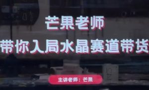 芒果老师·带你入局水晶赛道带货，助你开启水晶直播带货事业-润泽资源库