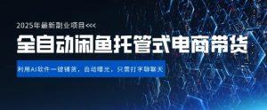 【闲鱼全自动电商带货】三年磨一剑，一朝露锋芒，长期稳定项目，单日稳定变现5张【揭秘】-润泽资源库