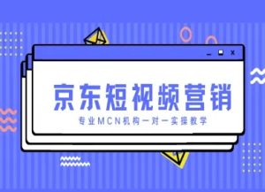 京东短视频营销项目,专业MCN机构一对一实操教学-润泽资源库