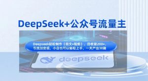 DeepSeek+公众号流量主，知识付费赛道价值变现，引流+变现全流程-润泽资源库