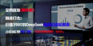 精准打击：价值3980的DeepSeek私域引流实操课，小白实操无门槛，日引精准粉300+-润泽资源库