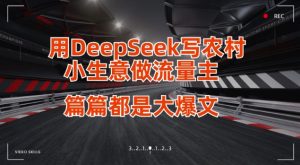 用DeepSeek写小生意做流量主,篇篇都是大爆文-润泽资源库