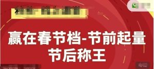赢在春节档-节前起量，后称王，淘系精品线上系列课-润泽资源库