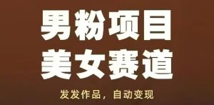 男粉项目美女赛道，发发作品，轻松获流自动变现-润泽资源库
