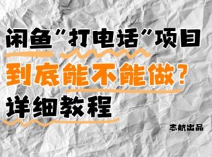 闲鱼新风口！手把手教你靠’打电话’月入5K+(附避坑指南)小白看完立马上手！-润泽资源库