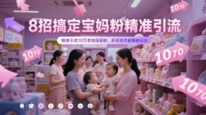 8招搞定宝妈粉精准引流，精准引流10万本地母婴粉，多渠道流量爆破玩法-润泽资源库