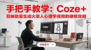 手把手教学:Coze + 剪映批量生成火柴人心理学视频的硬核攻略-润泽资源库