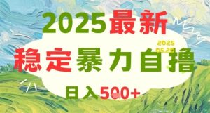 2025最新暴力自撸项目，日入5张+，可矩阵操作【揭秘】-润泽资源库