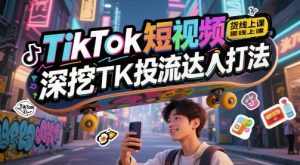 TikTok短视频带货线上课，深挖TK投流达人打法-润泽资源库
