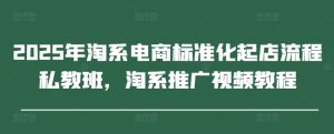 2025年淘系电商标准化起店流程私教班,淘系推广视频教程-润泽资源库