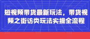 短视频带货最新玩法，带货视频之街访类玩法实操全流程-润泽资源库