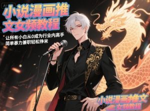 小说漫画推文女频教程，让所有小白从0成为行业内高手，简单暴力兼职轻松挣米-润泽资源库