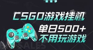 25年CSGO游戏搬砖，全自动挂G，不需要玩游戏，手机操作日入3张(不是汇率搬砖)【揭秘】-润泽资源库