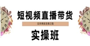 短视频直播带货实操班,实体商家逆袭之路-润泽资源库