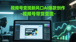视频号变现新风口AI爆款创作-视频号带货变现-润泽资源库