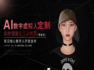 AI数字虚拟人定制，实时语音交互训练营（零基础），前沿核心数字人开发技术-润泽资源库