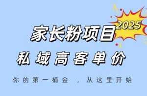 家长粉项目,一个可以长期变现暴利项目,私域高客单价,轻松完成你的人生第一桶金-润泽资源库