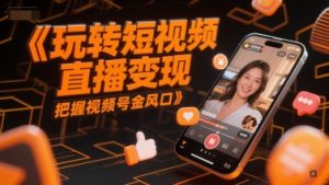 玩转短视频直播变现,把握视频号金风口-润泽资源库