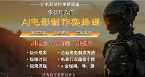AI电影制作实操课，人人都能做电影，一台电脑全搞定-润泽资源库