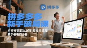 拼多多新手破局课，拼多多运营从0到1实操全流程，新手做电商必看-润泽资源库